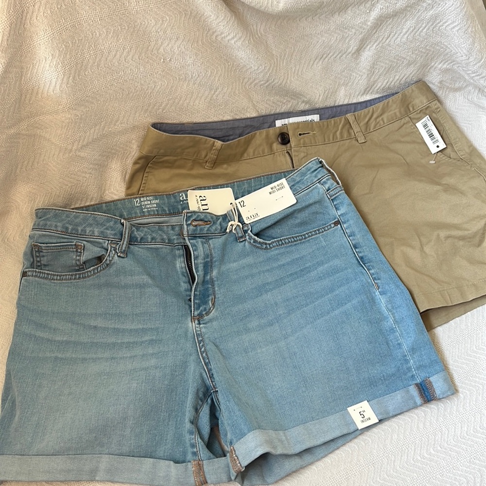 2 pairs ladies shorts. Size 12. NWT